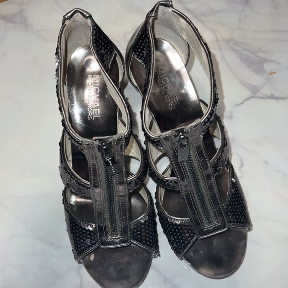 Michael Korea Sequin Metallic Heels - Picture 6 of 8